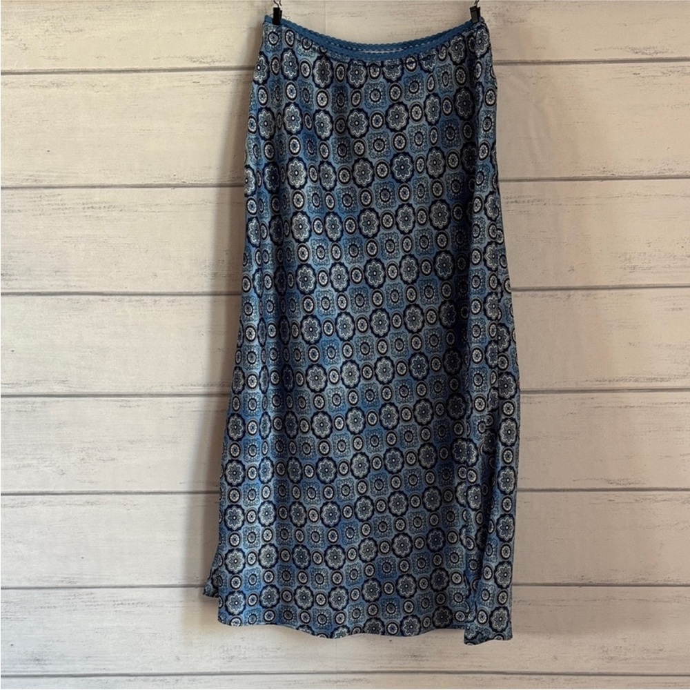 Anthropologie Wanted Clothing Co. blue Print Skirt
